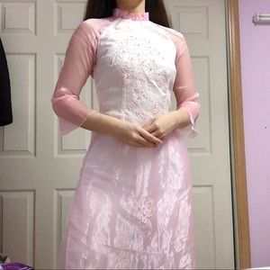 Vintage Unique Vietnamese Ao Dai Dress